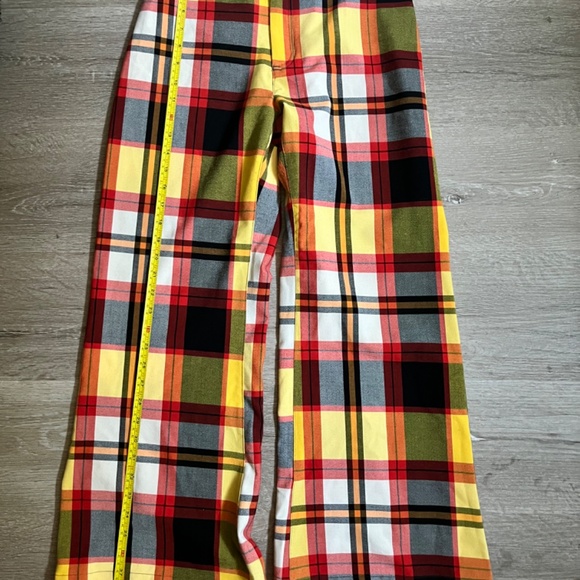 Free People - Plaid Wide Leg Pants - Picture 6 of 6